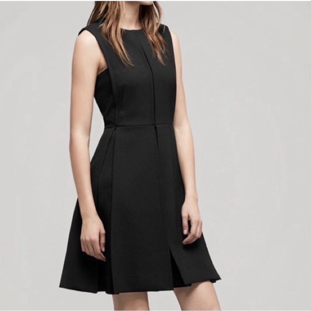 Rag & Bone Black Lea Pleated Sleeveless Dress